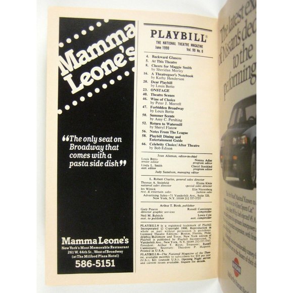 Jerome Robbins Broadway Playbill Imperial Theatre June 1990 Roberts Bernstein - Picture 2 of 9